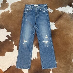 NWT Mother The Rambler Ankle Jeans Holy Melancholy 25